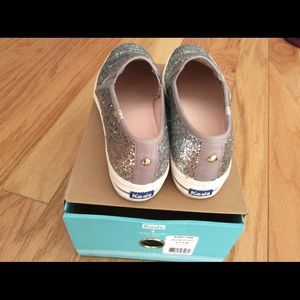 Keds by Kate Spade Silver Glitter Double Decker